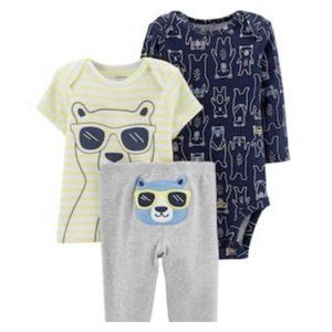Carter’s Tee, Bodysuit & Pants Set - 3 months